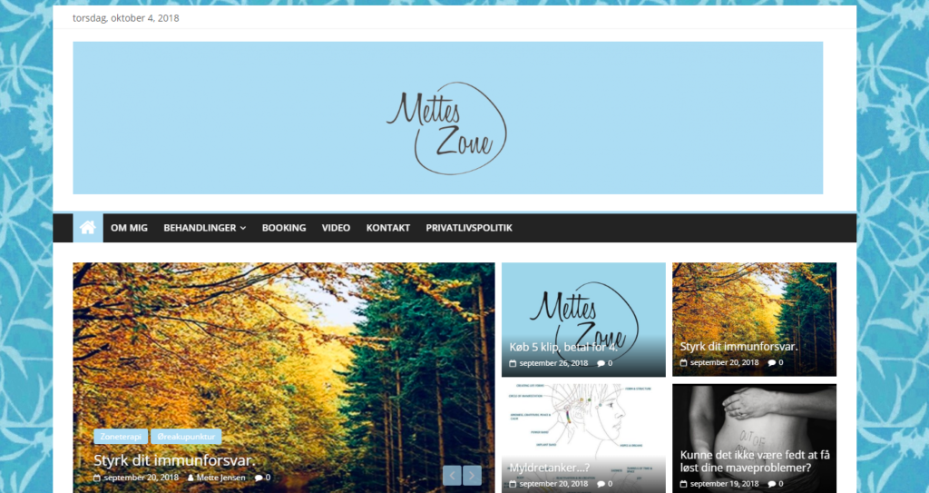 Billig Wordpress Hjemmeside til metteszone.dk lavet af Dit Online Visitkort