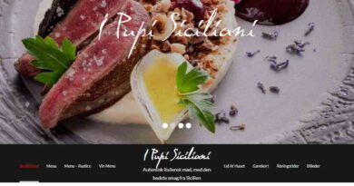 Billig Wordpress Hjemmeside til den italienske restaurant I Pupi Siciliani lavet af Dit Online Visitkort